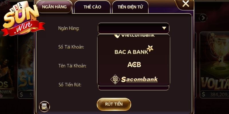 Tổng hợp phương thức rút tiền Sunwin được hội viên sử dụng