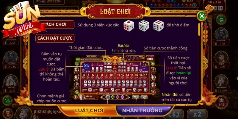 Giới thiệu biểu tượng Sicbo Sunwin