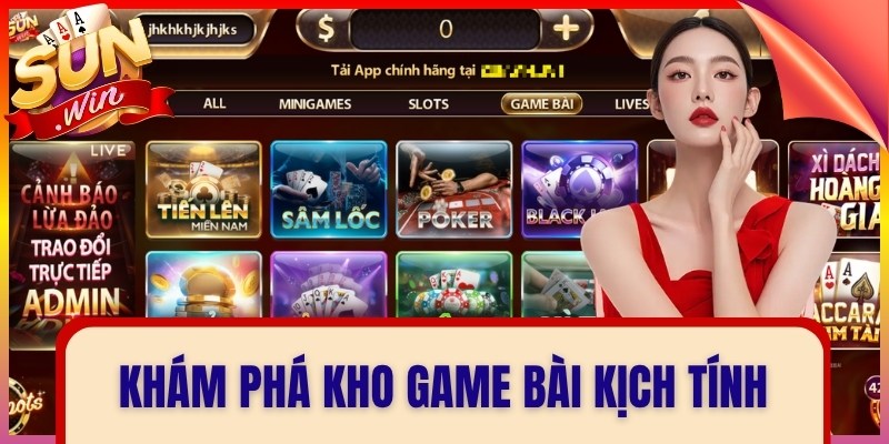 Khám phá kho game bài kịch tính